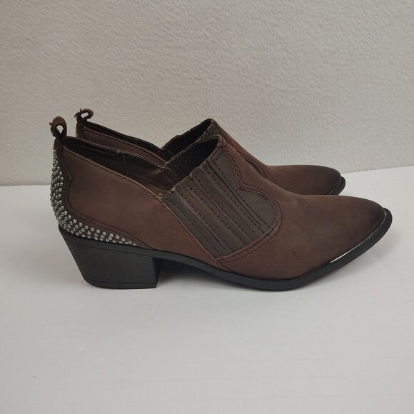 Circus by Sam Edelman Halton Western Booties Womens 8.5 Leather Boot - Picture 4 of 11